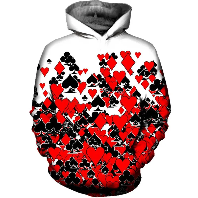 Толстовка с капюшоном DECK OF CARDS 3D пуловер осенний спортивный костюм для мужчин и