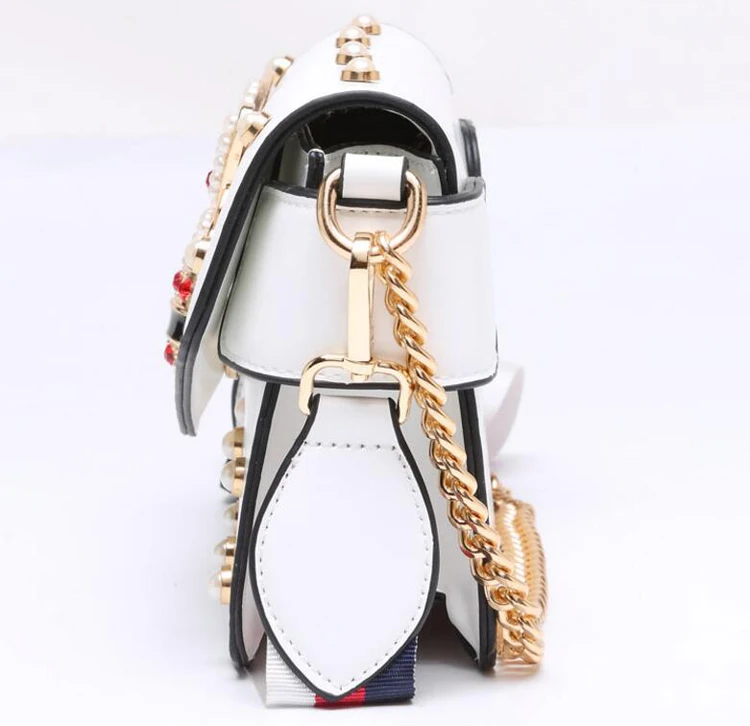 Wobag роскошные женские сумки со стразами, сумка-мессенджер, модные брендовые Стильные Сумки из искусственной кожи, красная/черная/белая женская сумка на плечо