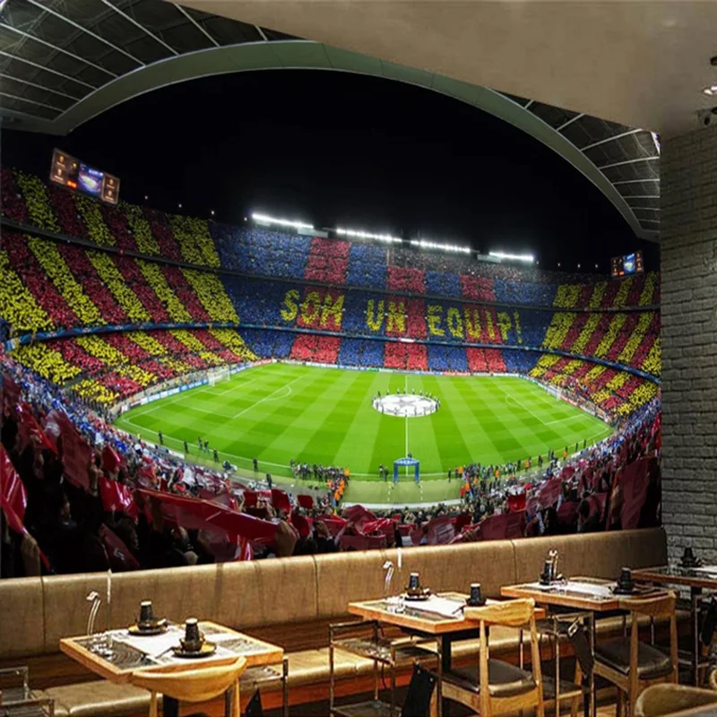 3D обои современное футбольное поле фото настенные фрески Ресторан дети спальня