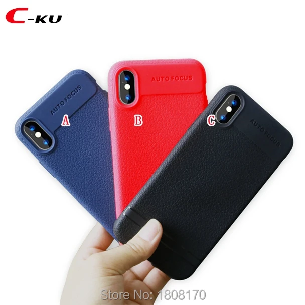 Мягкий чехол из ТПУ C-Ku Litchi для Iphone X 8 7 6 6S Plus 5 5S SE Redmi 4A 4X 5A NOTE3 NOTE4 ударопрочный