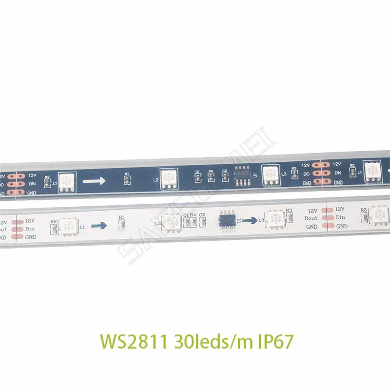 DC12V 5 м светодиодный пиксель полосы светильник Rgb полный Цвет гибкая адресуемых