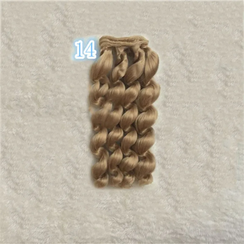

15cm Doll Hair Wigs Available for Doll Wigs High-temperature Wire Fiber Hair Curly Wave Single Fapai Wigs