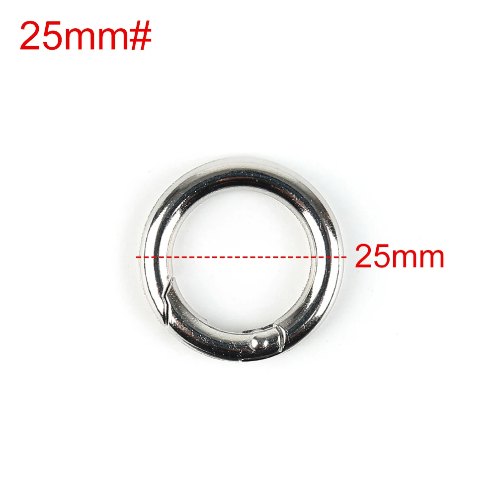 25mm 2 шт. цинковый сплав пружинное уплотнительное кольцо пряжки-зажимы покрытые двери Карабин Сумки Домашние животные воротник круглый триггер крючки альпинистское оборудование - Цвет: 25mm