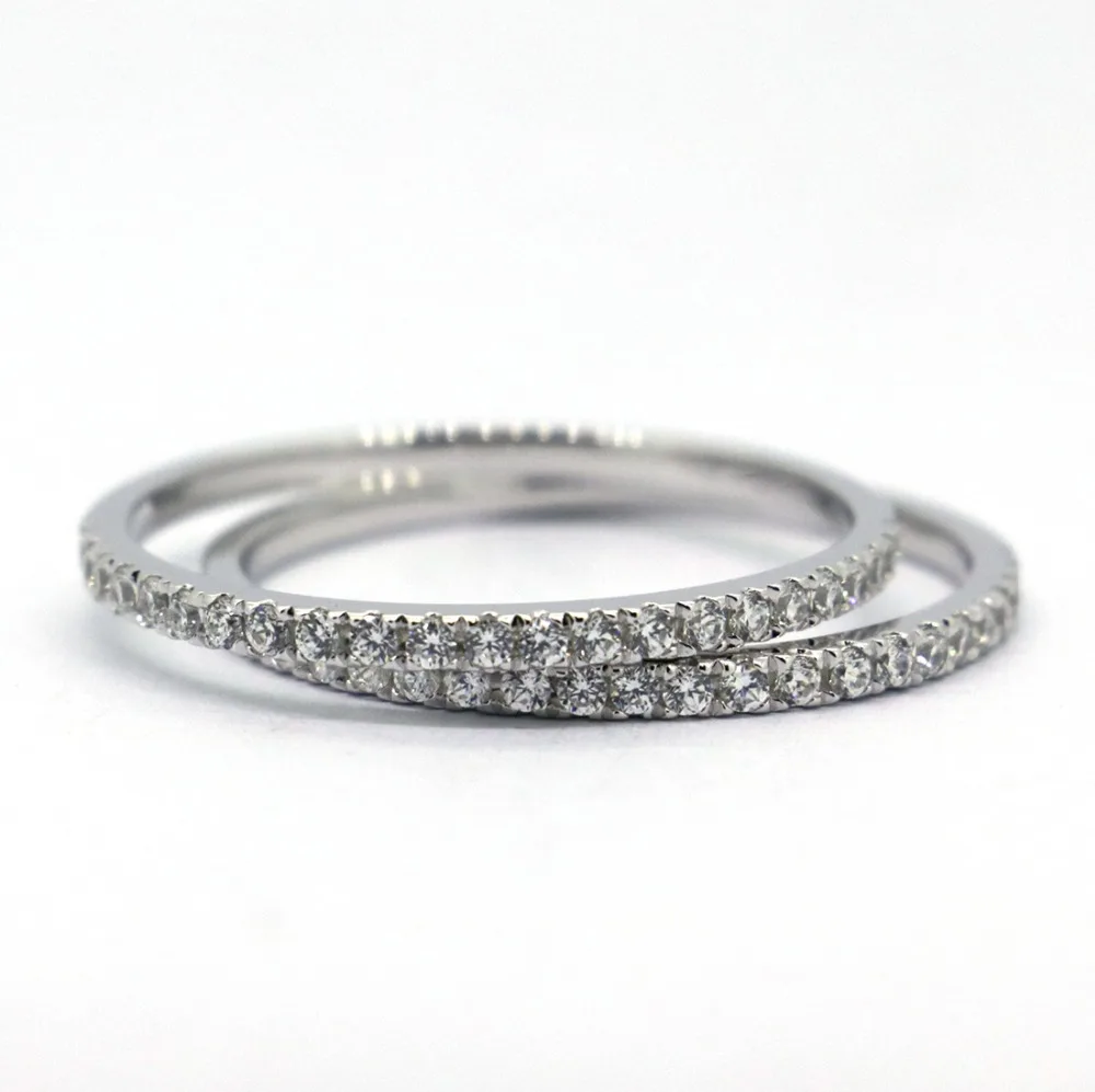 Wellmade партия распродажа 2 штуки твердые 925 пробы серебряные штабелируемые