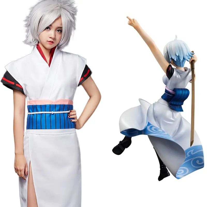 

Аниме GINTAMA Gintoki Sakata Косплей Костюм Кимоно Хэллоуин косплей костюм наряд