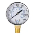 Манометр для воды и воздуха 0-14 бар, манометр 14 дюйма NPT 0-psi, боковое Крепление 0-14 бар