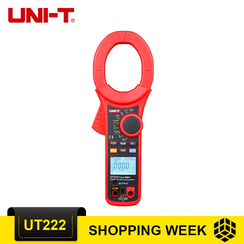 UNI-T UT222 2500A True RMS цифровой клещи UT222 электронный тестер частота мультиметр ЖК-дисплей подсветка