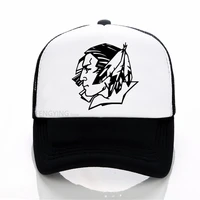 cartoon fighting sioux with feather decals baseball cap adjustable snapbacks hat casual sports cap