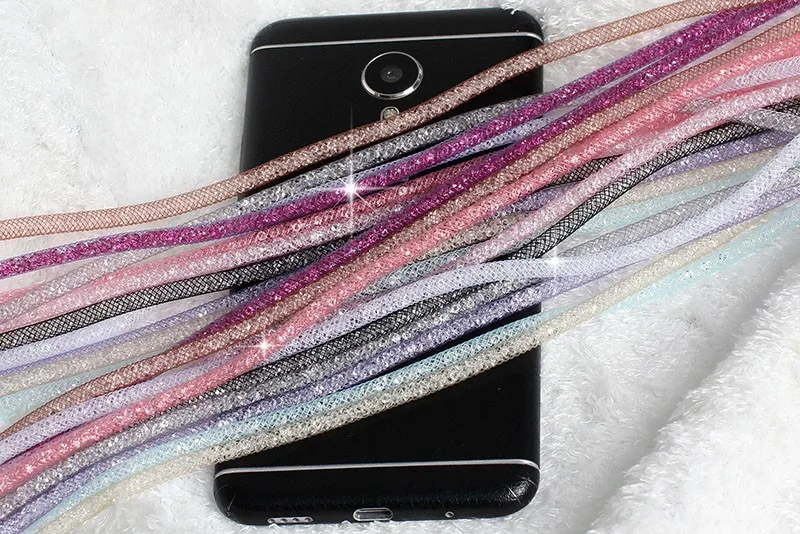 Honey Универсальный Кристалл Bling ремень длинный Роскошный шеи шнурок для сотового телефона мобильный телефон ремень Висячие цепи ключ ID пропуск карты