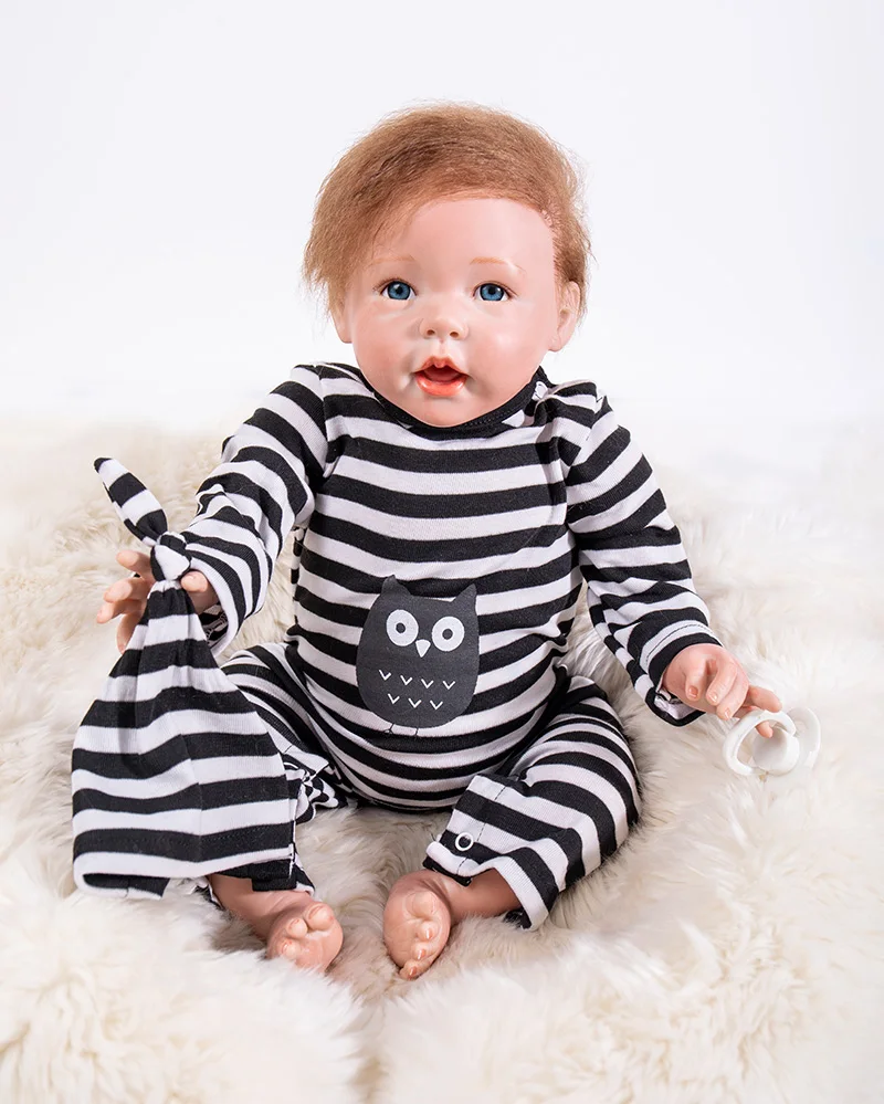 50 см силиконовые куклы Reborn DOLLMAI 20 &quotвысокое качество мальчик улыбка ручной
