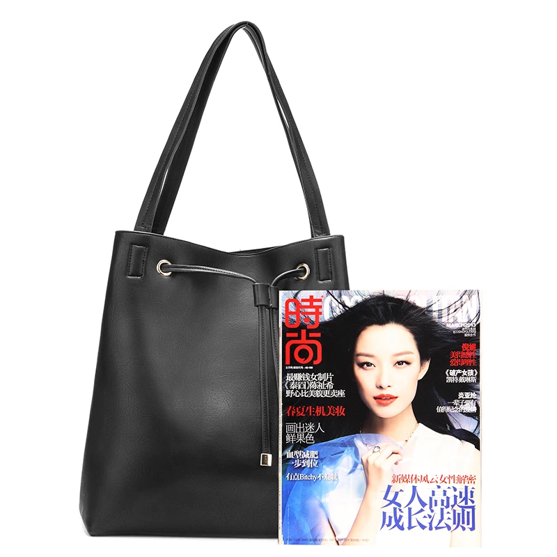 Стильная женская сумка широкого покроя из искусственной кожи высокого качества