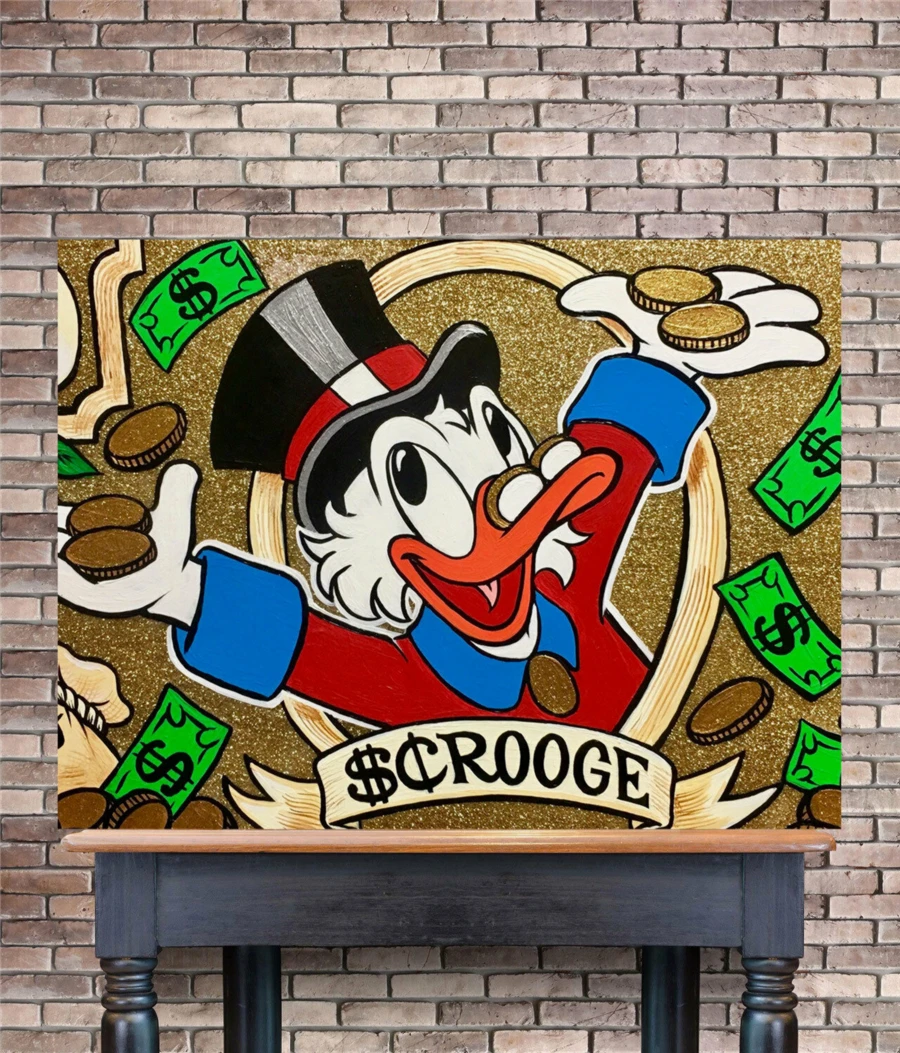 Alec Monopolys тысяча долларов купюр HD настенная живопись холст с печатью постера