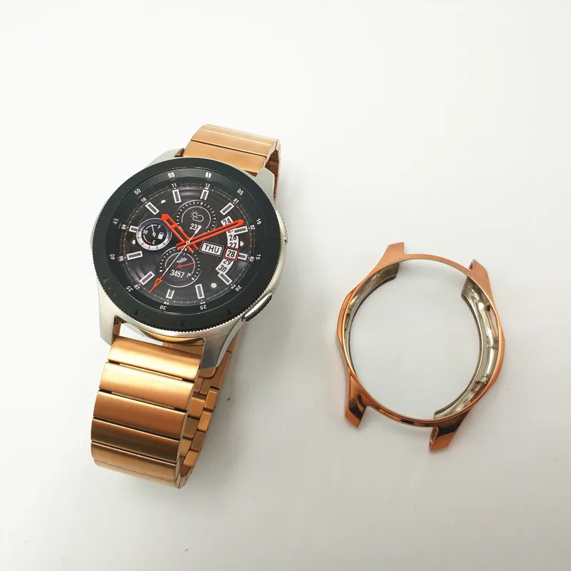 Ремешок для часов для samsung Galaxy Watch 46 мм ремешок из нержавеющей стали с ТПУ чехол для часов для samsung gear S3 наручный ремешок