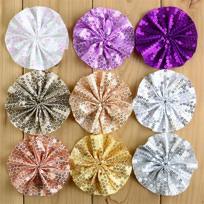 100 шт./лот 20 цветов 3 &quotблестящая Вышивка блесток Ткань Цветы с плоской задней