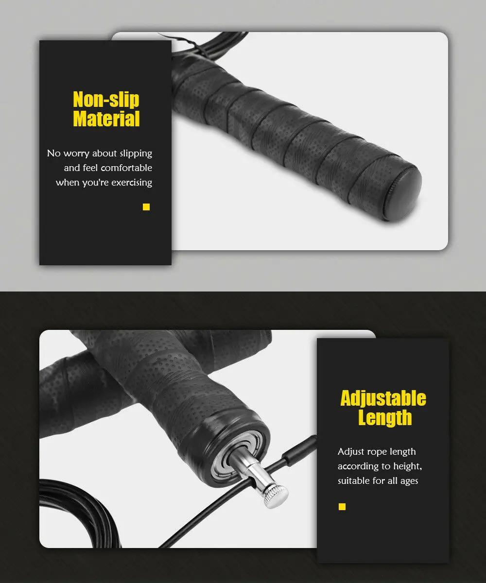 MUEUSS-High скоростная Скакалка с Sweatband лента ультра-Скорость Регулируемая длина Скакалка с Сумка для переноски