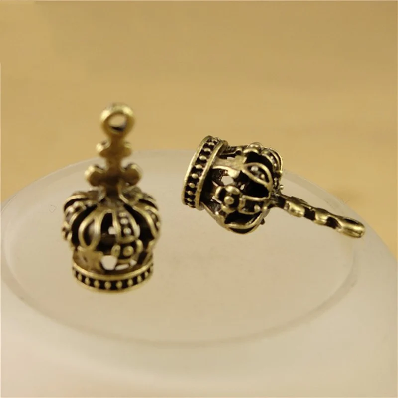 Античная бронзовая Корона 20 шт. колпачки для шарма коннекторы 18*9*9 мм наконечники