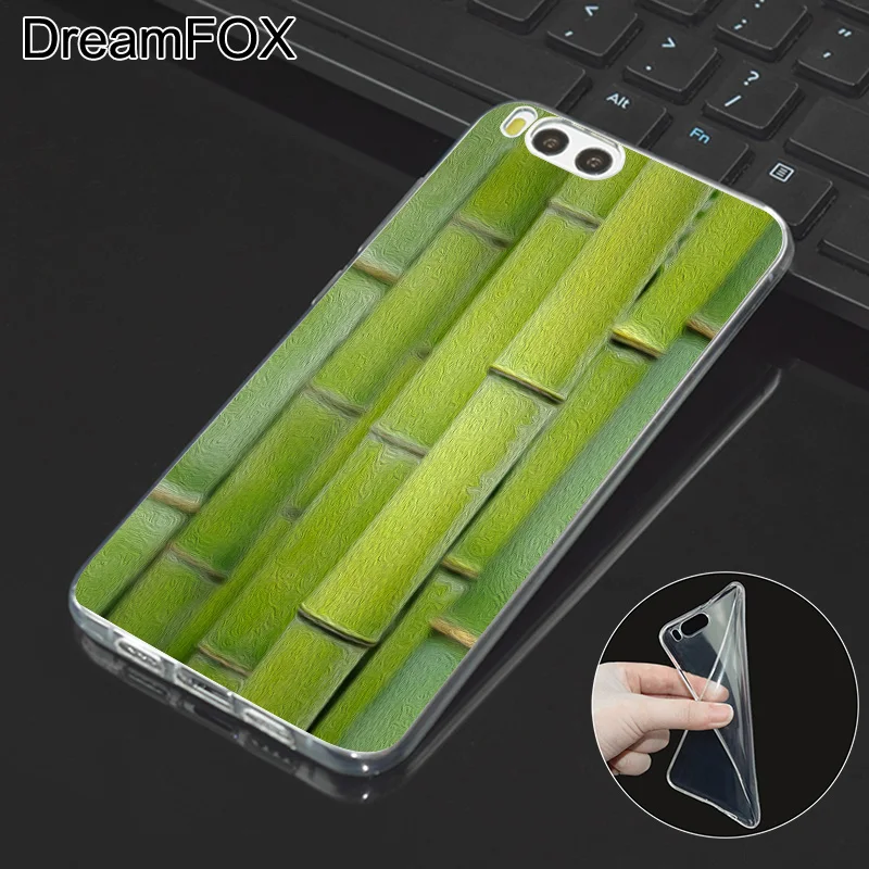 DREAMFOX M233 зеленый бамбук Натуральный Мягкий ТПУ силиконовый чехол для Xiaomi Mi Note 2 3 4 5