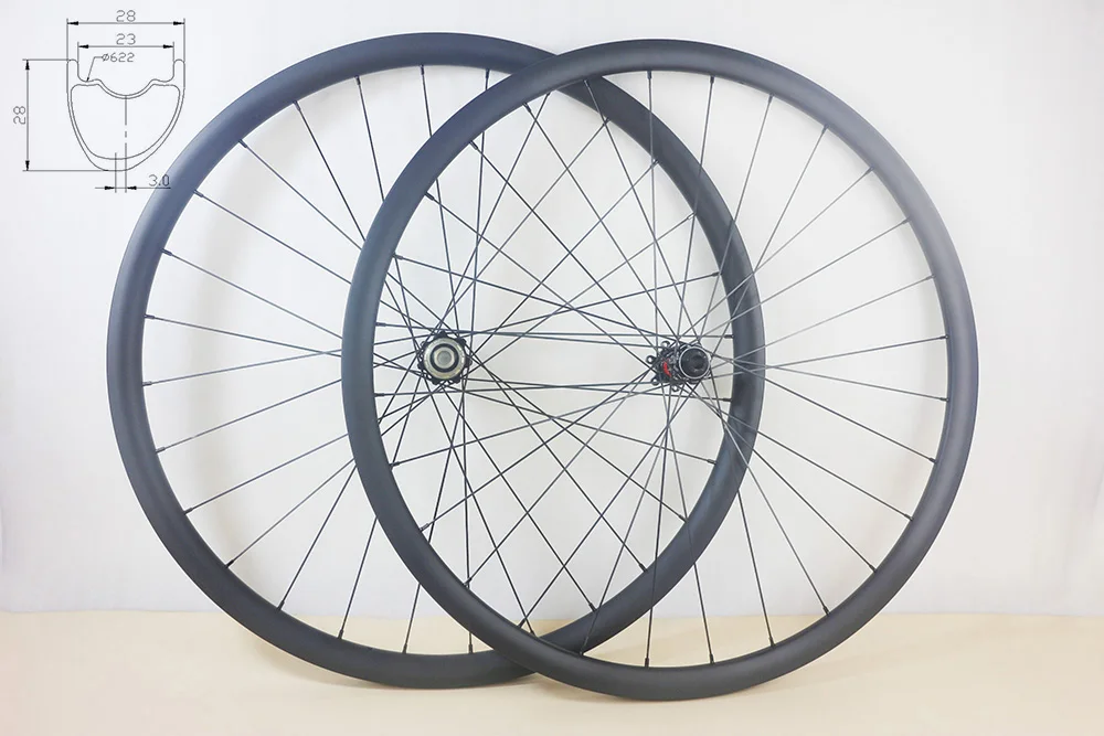 

29er gravel XC carbon wheelset 29 "28 мм Высота 28 мм широкий ассиметричный свет велосипед прямой тянуть диск бескамерные колеса 12x100 12x142