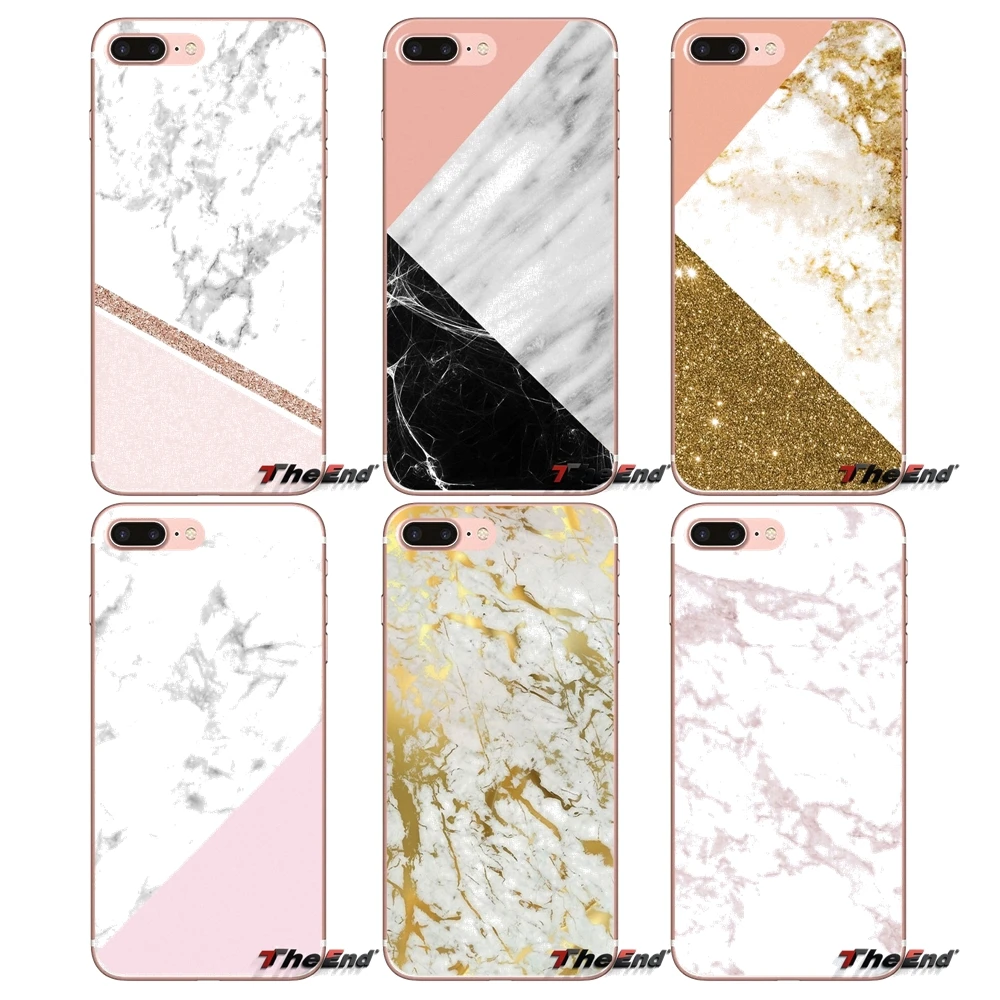 Для Samsung Galaxy S2 S3 S4 S5 MINI S6 S7 edge S8 S9 Plus Note 2 3 4 5 8 Coque Fundas Design Cover Pink Gold Bule Glitter marble |