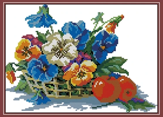 Рукоделие вышивка крестиком наборы для вышивки 11CT & 14CT фрукты с pansy|cross stitch|diy cross