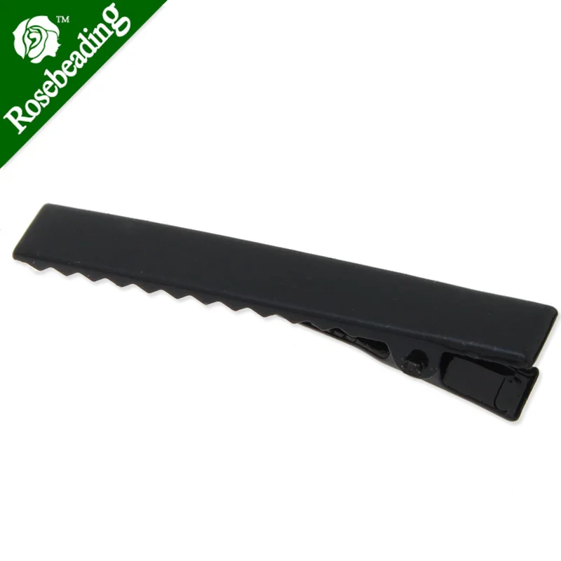 

56mm Metal Alligator Hair Clip with Teeth,Black color,8mm width,20pcs/lot-C4493