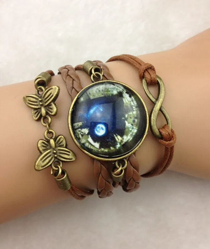 3 шт. бесконечности браслет ручной работы металл очарование кожаный модные jewerlly и