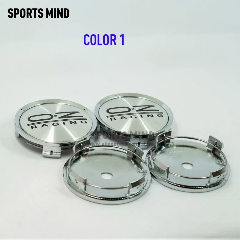 COLOR 1 4 шт./лот 75 мм Центральная втулка колеса автомобиля колпачки для OZ Racing WHEEL эмблема логотип автомобиля аксессуары для укладки - Цвет: COLOR 1
