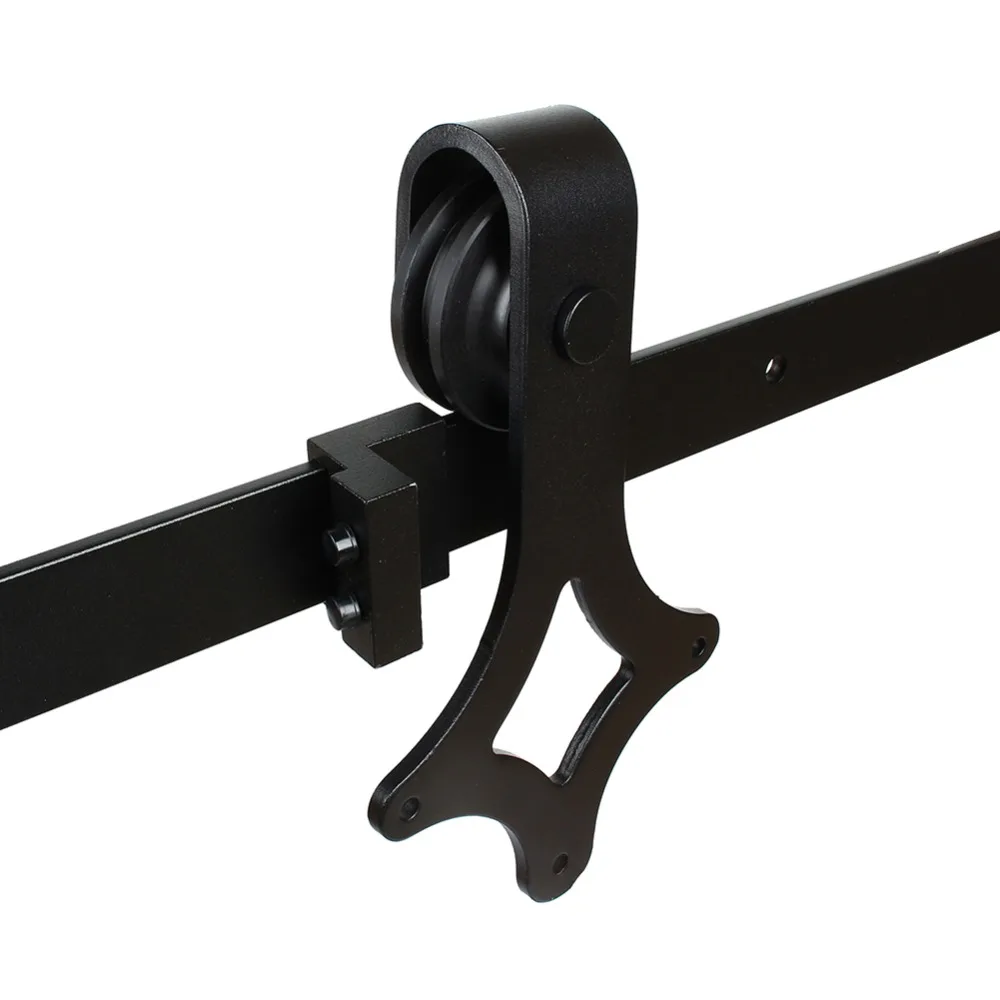 

6.6ft(2000mm) Wood Door Slide Rail System Hardware Set Antique Track Tool for Bathroom Larger Room etc Loading 120Kg