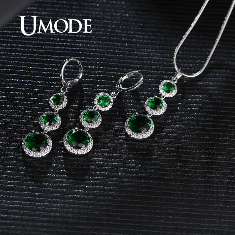 Комплект из колье и серёг с круглым кулоном | Украшения аксессуары