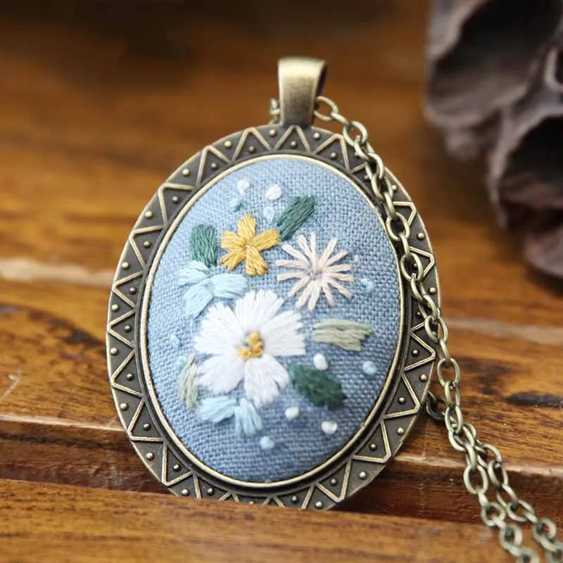 9 DIY ожерелье наборы для вышивания рукоделие цветок наборы для вышивания крестиком наборы для вышивания с обручем качели ручной работы креативный подарок - Цвет: 9