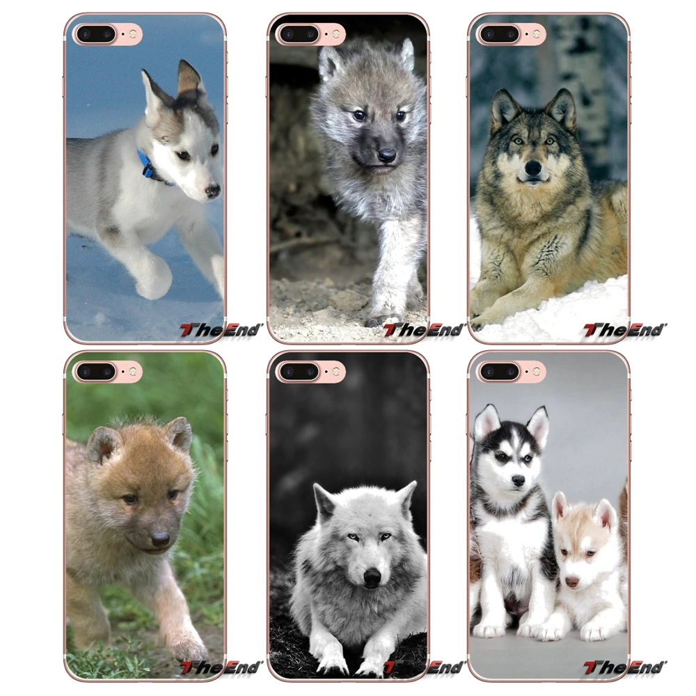 Аксессуары для телефонов с изображением волка iPhone X 4 4S 5 5S 5C SE 6 6S 7 8 Plus Samsung Galaxy J1 J3 J5
