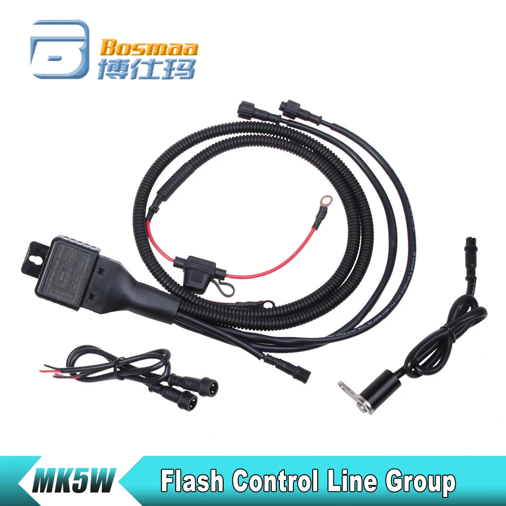 

1 компл. Bosmaa Flash Control Line Group переключатель для автомобиля, рабочее освещение, прожсветильник Тор с несколькими режимами