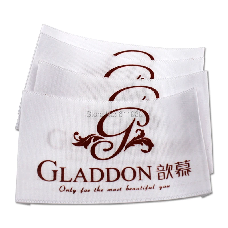 Бесплатная доставка этикетки с сатиновым принтом для одежды на заказ футболок