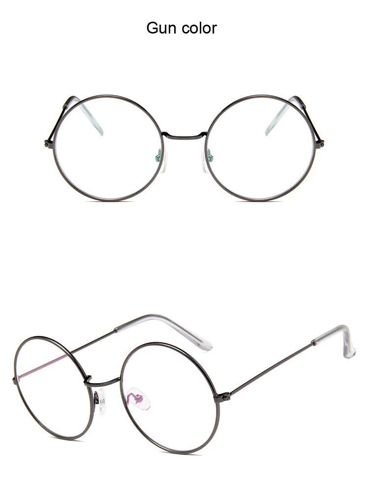 Модные круглые винтажные очки, оправа для женщин, Lunette, металлическая оправа, прозрачные линзы, оптические прозрачные очки, женские зеркальные простые