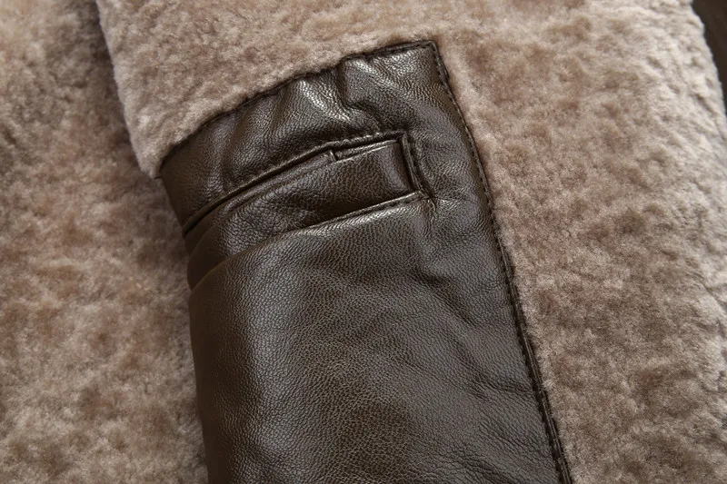 10XL 8XL зимние мужские пальто из натуральной кожи куртка пилота из искусственной овечьей шерсти мотоциклетные куртки manteau homme veste cuir homme
