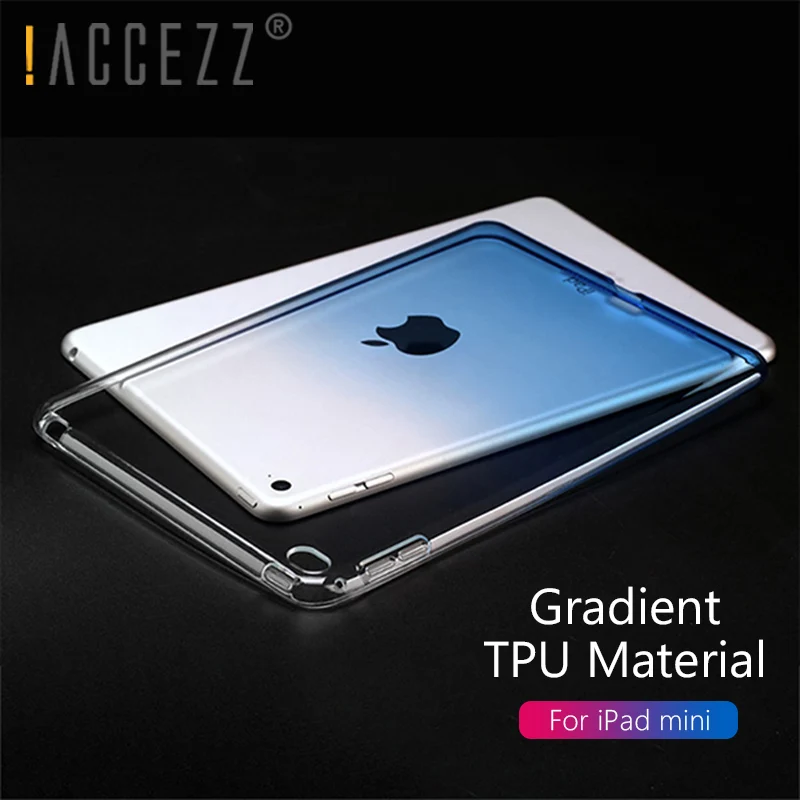 ! ACCEZZ 7 9 дюймов защитный мягкий чехол для iPad Mini 1 2 3 4 планшет прозрачный