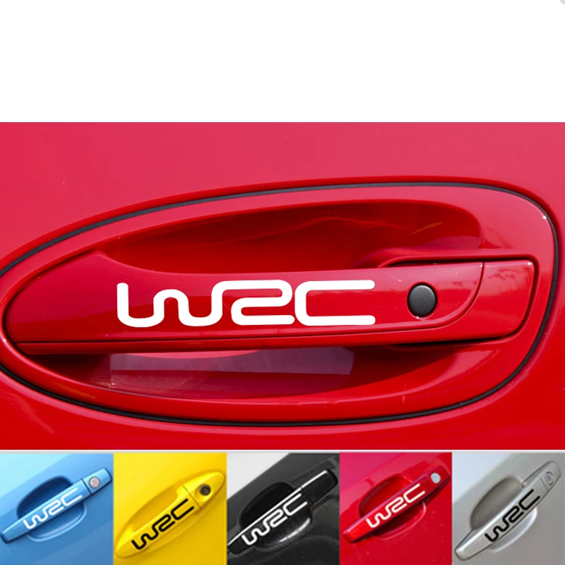 4 x WRC креативная Автомобильная дверь наклейка на ручку для Cadillac XTS SRX ATS CTS/Renault Koleos