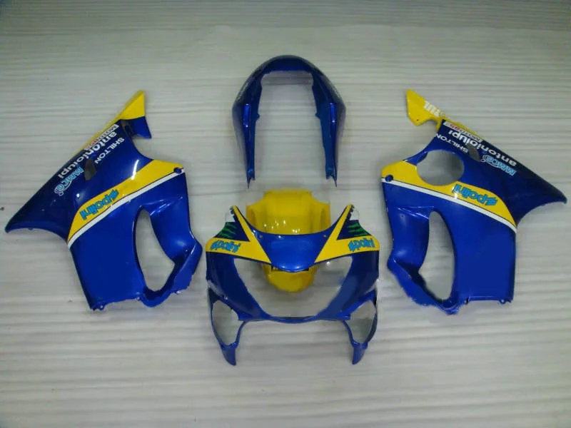 

For Honda CBR600 F4 99 00 CBR600F4 1999 2000 F4 CBR600 Yellow blue ABS Motorcycle Fairing Kit injection molding-Hey