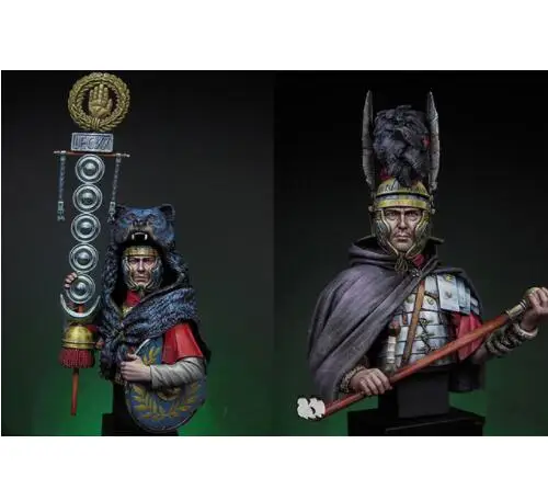 

New Unassembled 1/12 Signifer, Legio soldier and ancient officer include 2 bust Resin Kit DIY Toys Unpainted resin model