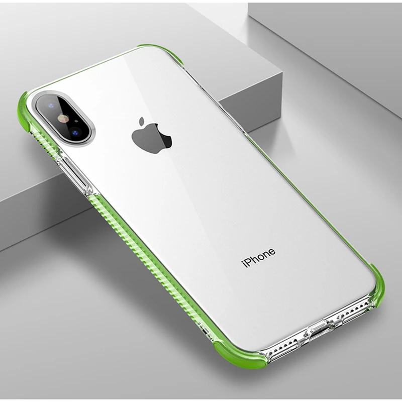 Гибридный защитный противоударный мягкий чехол для iphone XS MAX XR 6 6s 7 8 Plus X