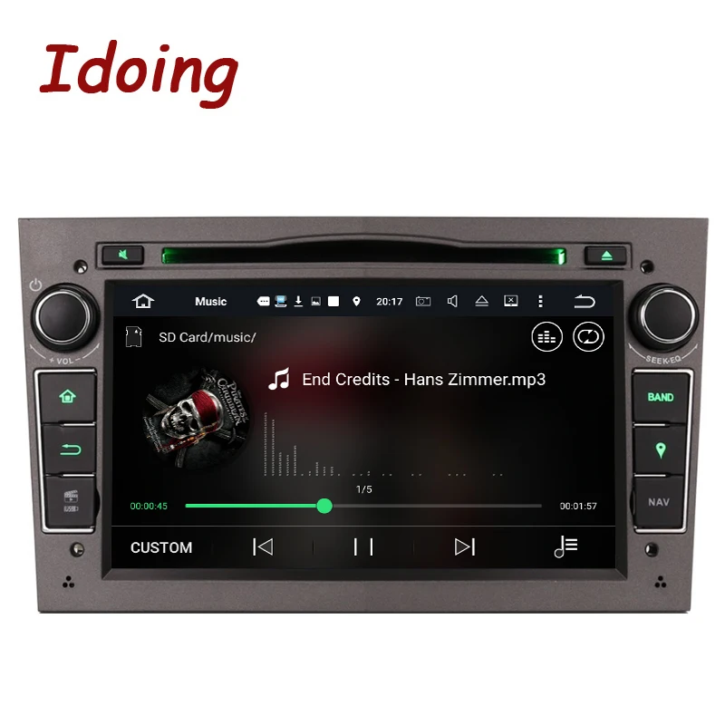Idoing 2Din Android7.1 автомобильный DVD мультимедийный видео плеер для Opel Vectra Corsa D Astra H быстрая загрузка 4 ядра 2G+ 16g