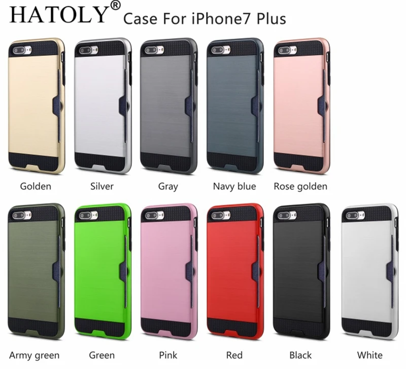 Чехол HATOLY для Apple iPhone 8 Plus жесткий чехол с начесом из силиконовой резины / 7 со