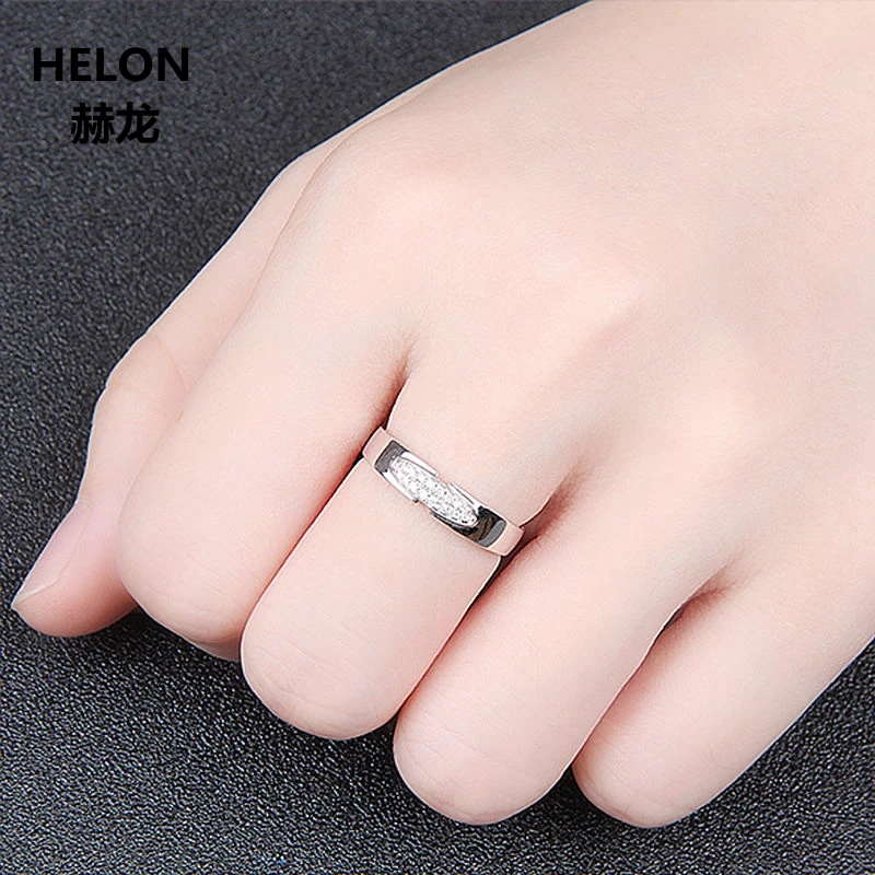 Solid 14k White Gold Natural Diamonds Men Ring Engagement Wedding Party Anniversary Fine Jewelry | Украшения и аксессуары