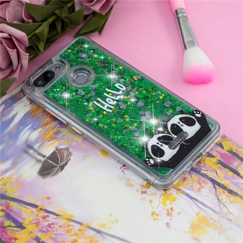 Силиконовый чехол для Xiaomi Redmi 6 чехлы 6A с жидкими блестками мягкий из тпу