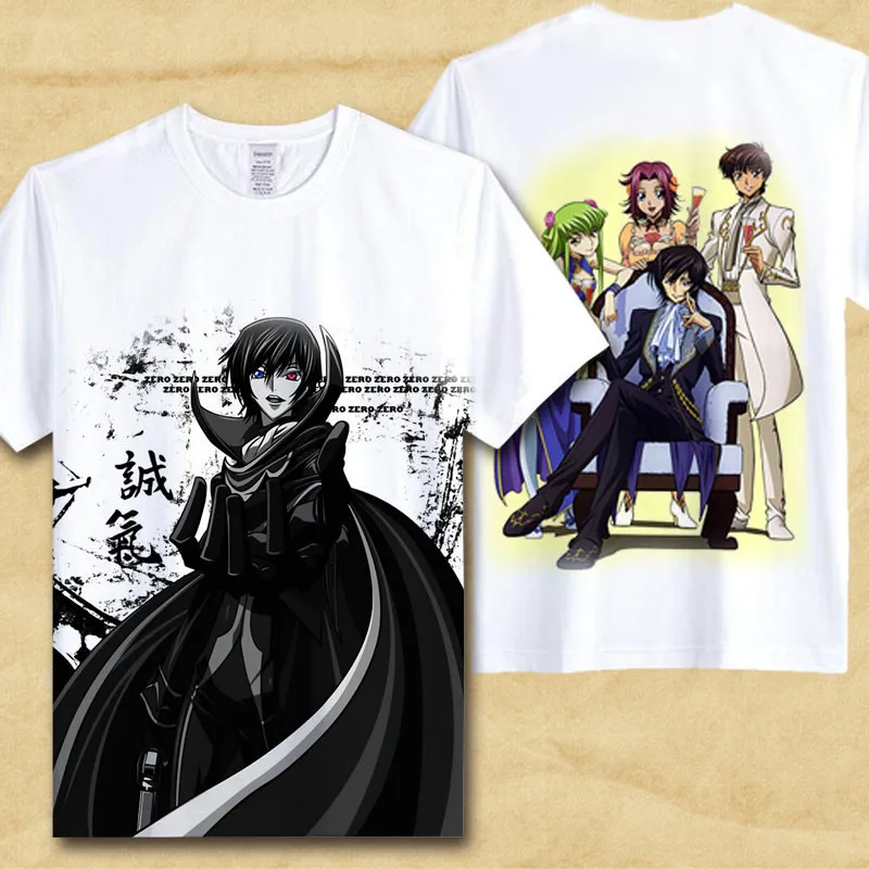 Футболка с надписью Code Geass Lelouch of the Rebellion Lamperouge забавная крутая футболка аниме