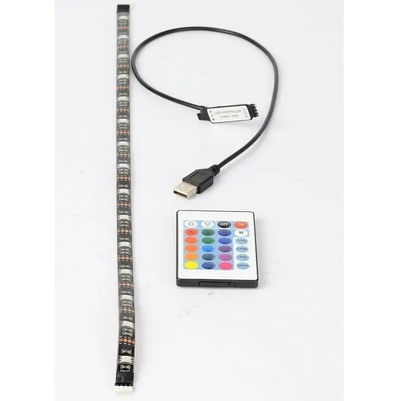 1pcs New USB LED strip 5050 RGBW RGBWW with Controller Flexible Strip BackLight for TV Background Bias Lighting Remote Control - Испускаемый цвет: 1pcs