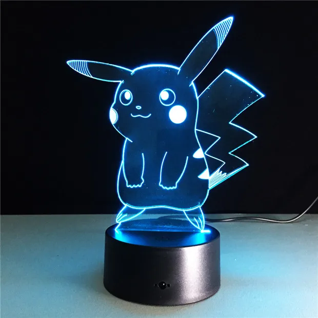 Pokemon Go сенсорные ночные огни красочные чармандер игры Пикачу Фигурки игрушки Сквиртл Бульбазавр Pokeball подарки для детей - Цвет: Pikachu 2