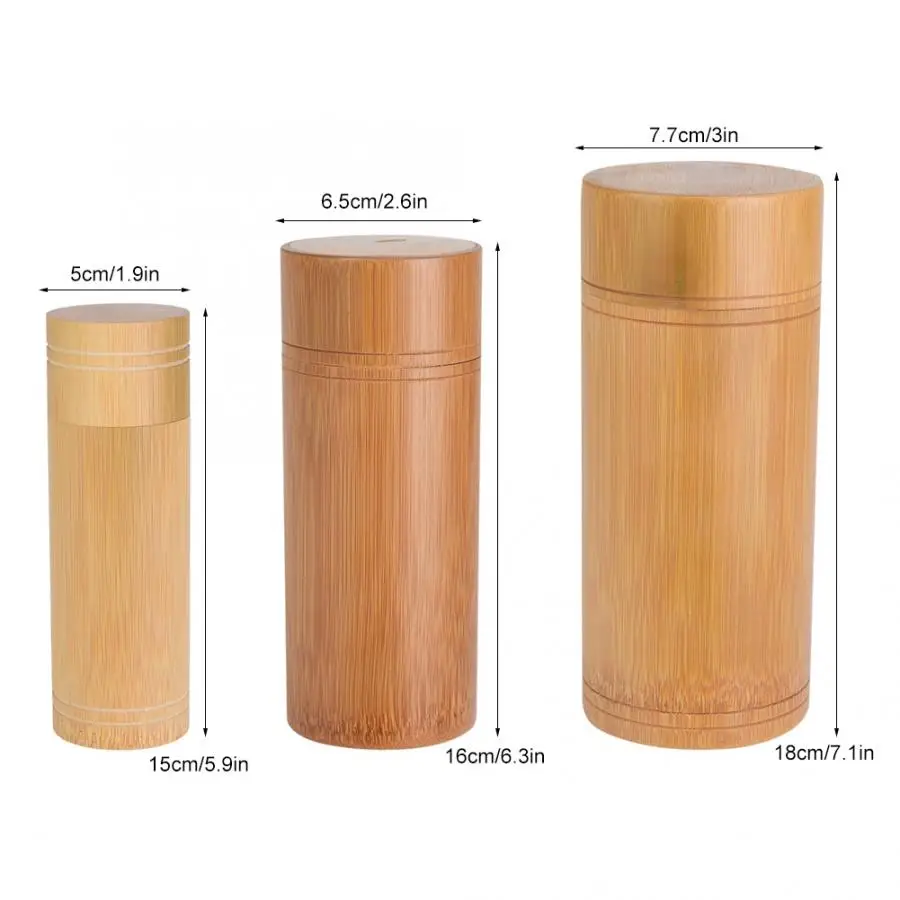 Портативный бамбук Чай банка для хранения держатель ручной работы контейнер из
