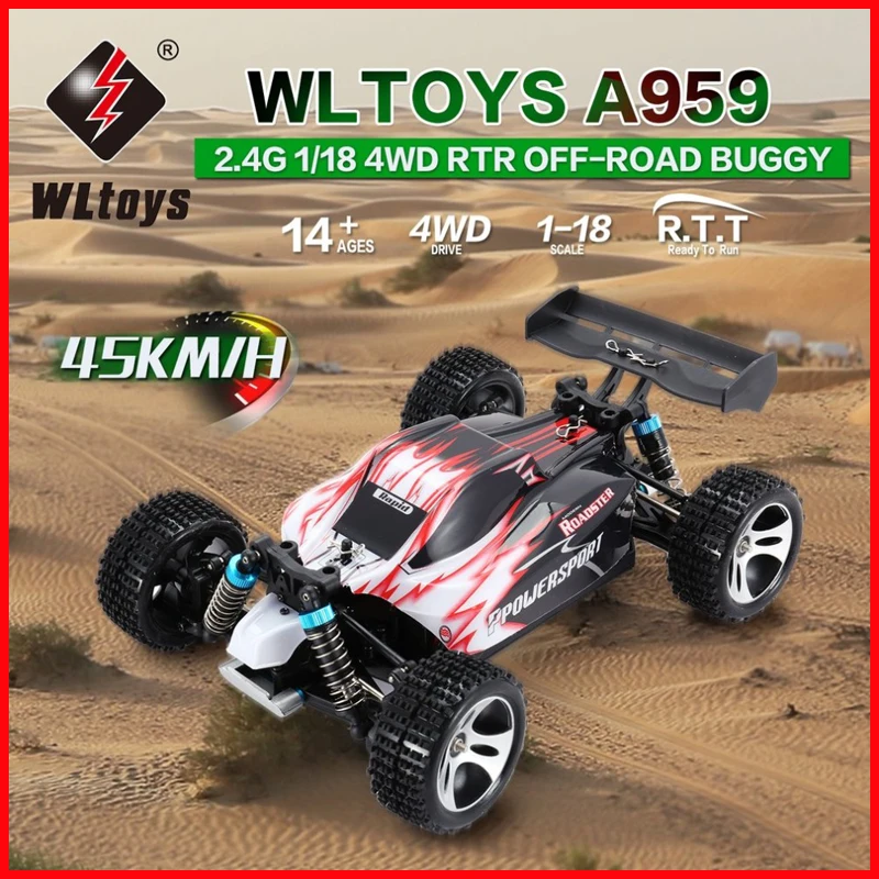 Радиоуправляемый автомобиль WLtoys A959 Модель 2 4G масштаб 1/18 дистанционное