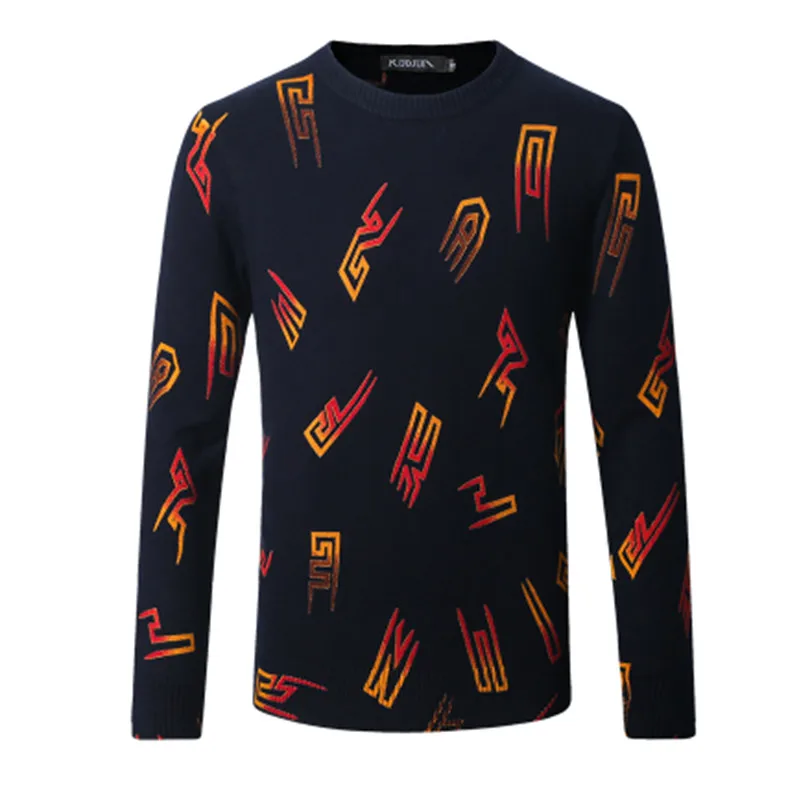 Зима 2016 новый стиль мужская одежда Толстый модный мужской свитер с круглым